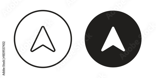 Navigation icons illustration, line art, glyph style vectors