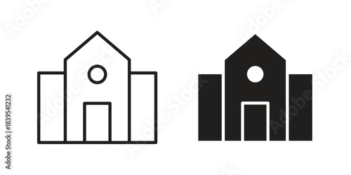 school icons illustration, line art, glyph style vectors