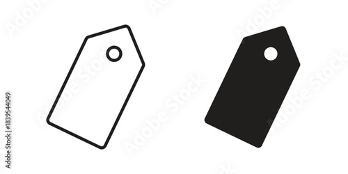 Tag icons illustration, line art, glyph style vectors