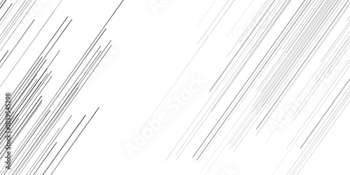 Slant line halftone gradation texture. Fading diagonal stripe gradient background. Black oblique pattern backdrop. Vanishing thin parallel line wallpaper for overlay