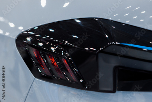 rear view of a car, close-up of a car's rear light