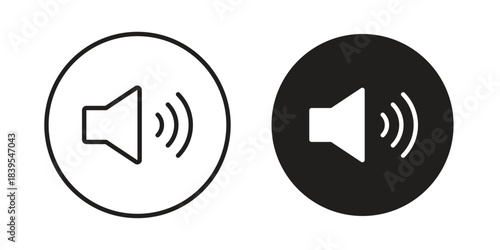 Volume icons illustration, line art, glyph style vectors