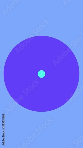 Simple Blue Background With A Single Purple Circle