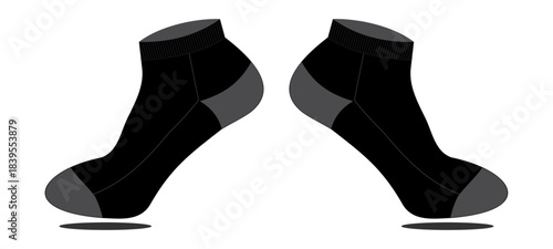 Ankle Socks Mockup Template Vector