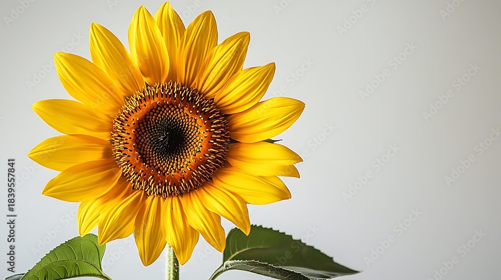 Naklejka premium Radiant yellow sunflower plant high resolution picture