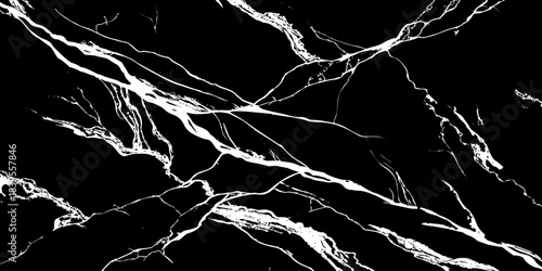 Modern abstract black marble texture with fine white veins, elegant stone pattern for luxury backgrounds, wall tiles, product mockups, branding, interior design, and architecture visuals.