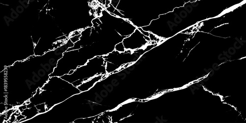Modern abstract black marble texture with fine white veins, elegant stone pattern for luxury backgrounds, wall tiles, product mockups, branding, interior design, and architecture visuals.