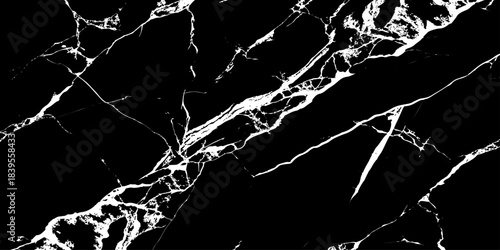 Modern abstract black marble texture with fine white veins, elegant stone pattern for luxury backgrounds, wall tiles, product mockups, branding, interior design, and architecture visuals.