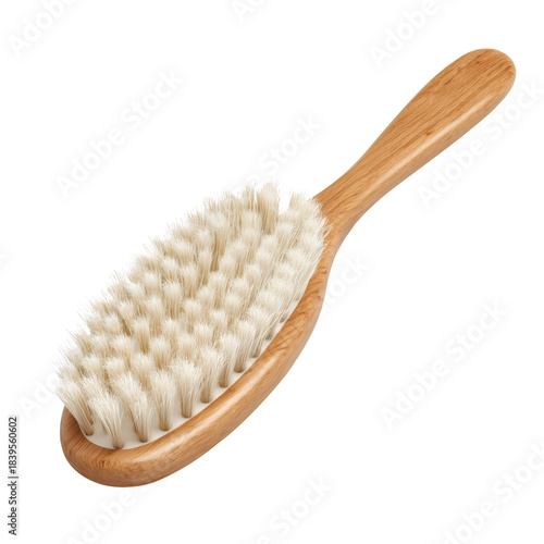 Brush Made of Natural Materials for Grooming and Styling Hair in Home Settings