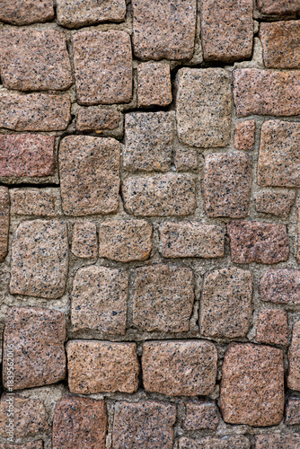 Cobblestone block wall texture background