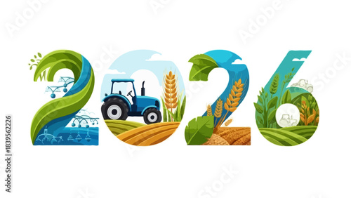 Colorful Geometric Agribusiness 2026 Banner