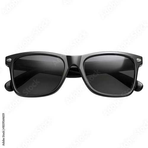 Black Sunglasses With a Classic Design on a Plain Background for Summer Wear ...