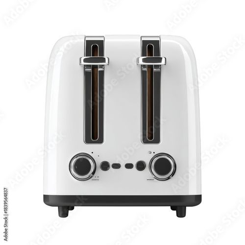 Modern Toaster in a Kitchen Setting With Two Slots for Toasting Bread
