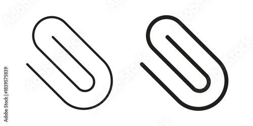 Attachment clip icons Vector hand drawn illustration in doodle style. Simple sketch isolated.