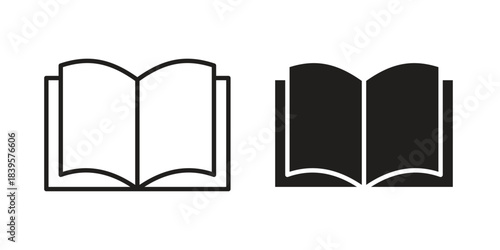 Book icons Vector hand drawn illustration in doodle style. Simple sketch isolated.