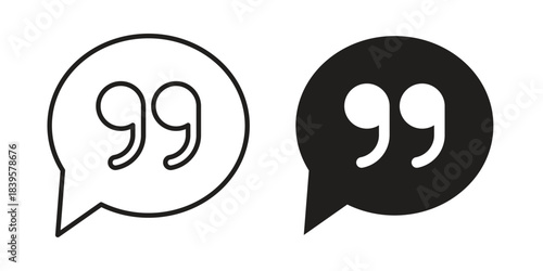 Comment quote icons Vector hand drawn illustration in doodle style. Simple sketch isolated.