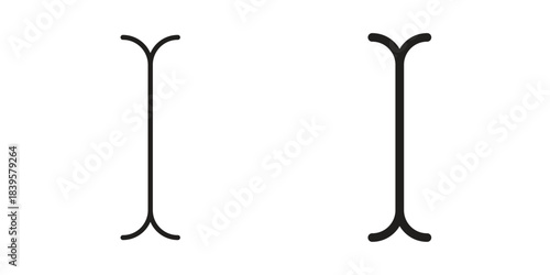 Cursor text icons Vector hand drawn illustration in doodle style. Simple sketch isolated.