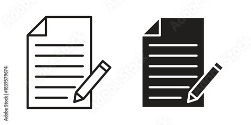 Document signed icons Vector hand drawn illustration in doodle style. Simple sketch isolated.