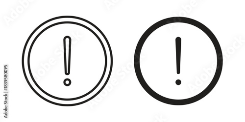 Exclamation interface icons Vector hand drawn illustration in doodle style. Simple sketch isolated.