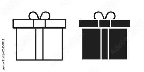 Gifts icons Vector hand drawn illustration in doodle style. Simple sketch isolated.