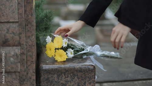 Holding hands in memory of the deceased
