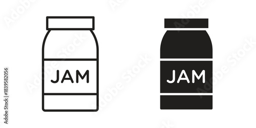Jam icons Vector hand drawn illustration in doodle style. Simple sketch isolated.