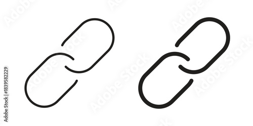 Link icons Vector hand drawn illustration in doodle style. Simple sketch isolated.