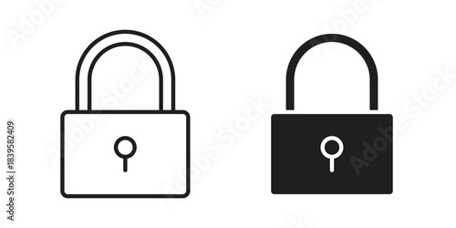 Lock icons Vector hand drawn illustration in doodle style. Simple sketch isolated.