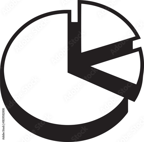 Pie Chart Graphic for Data Analysis and Statistical Reporting in Business Presentations