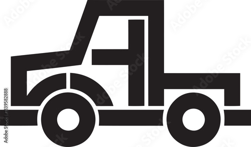 Simple Truck Icon for Transportation Logistics and Delivery Service Graphic Elements