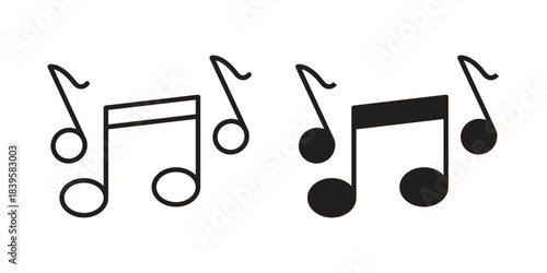 Music icons Vector hand drawn illustration in doodle style. Simple sketch isolated.