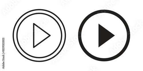 Play icons Vector hand drawn illustration in doodle style. Simple sketch isolated.