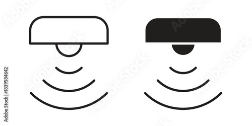 Sensor icons Vector hand drawn illustration in doodle style. Simple sketch isolated.