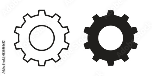 Settings icons Vector hand drawn illustration in doodle style. Simple sketch isolated.