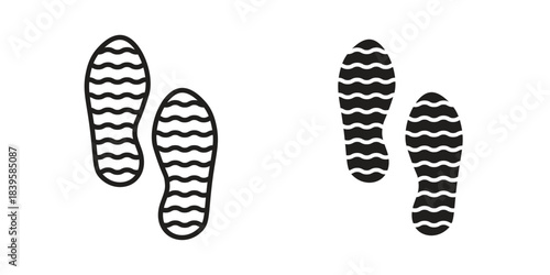 Soles icons Vector hand drawn illustration in doodle style. Simple sketch isolated.