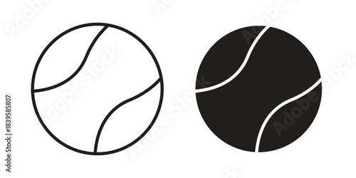 Tennis icons Vector hand drawn illustration in doodle style. Simple sketch isolated.