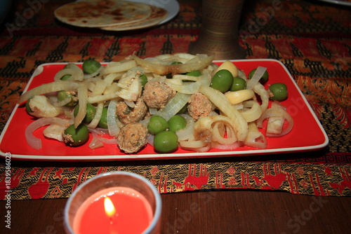 Middle East food on the table