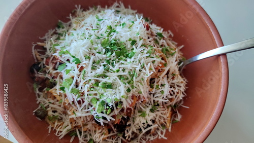 Restaurant food served on the plate ready to eat