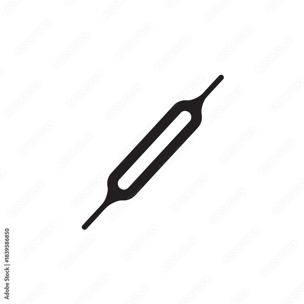 Obraz premium Minimalist clock pendulum in simple silhouette design with dark color and clean texture for timekeeping