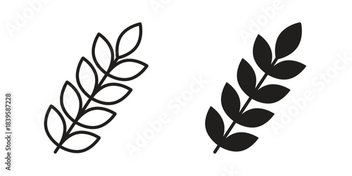Wheat icons Vector hand drawn illustration in doodle style. Simple sketch isolated.