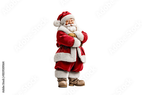 Smiling Santa Claus with Arms Crossed