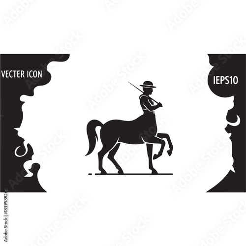 Cowboy on horse silhouette dramatic black and white vector illustration