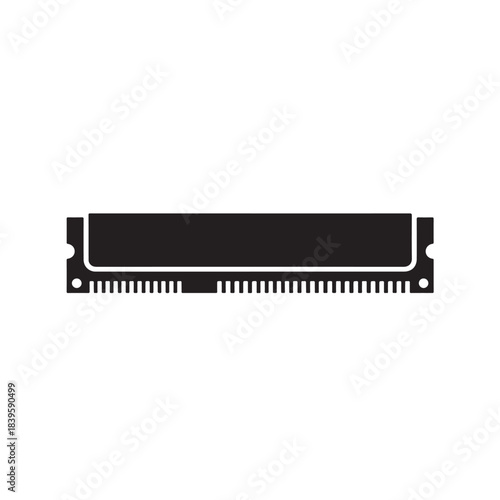 Computer RAM module icon for hardware and technology, flat vector symbol