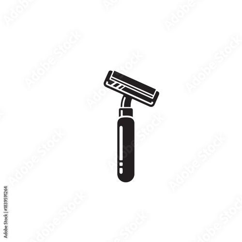 Shaving razor icon for grooming and personal care, minimalist vector symbol