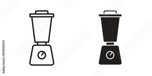 Blender icons silhouette vector flat illustration design. Stroke line icons