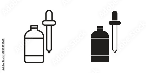 Essential oils icons silhouette vector flat illustration design. Stroke line icons