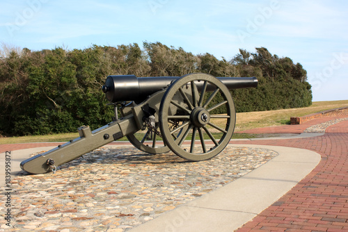 Civil War era cannon at Fort Macon State Park in North Carolina
