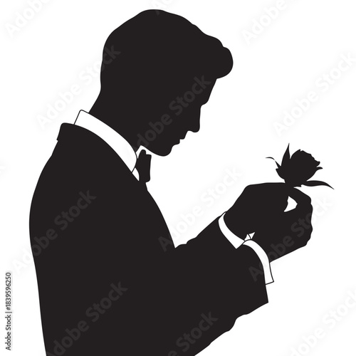 Silhouette man in suit formal portrait professional businessman corporate headshot