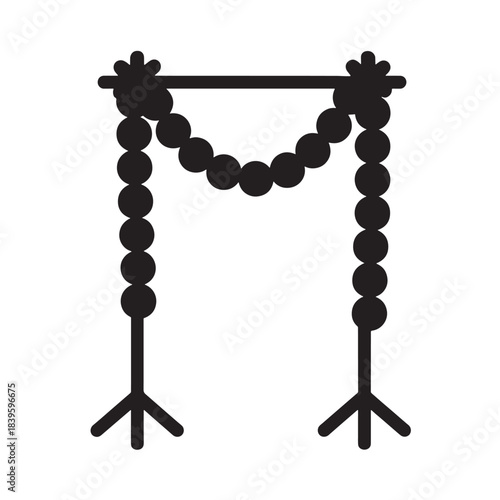 Floral arch flower decorative installation backdrop