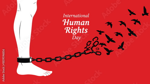 Broken chains symbolizing freedom and human rights advocacy